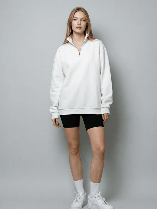 Oversized Half-Zip Sweatshirt