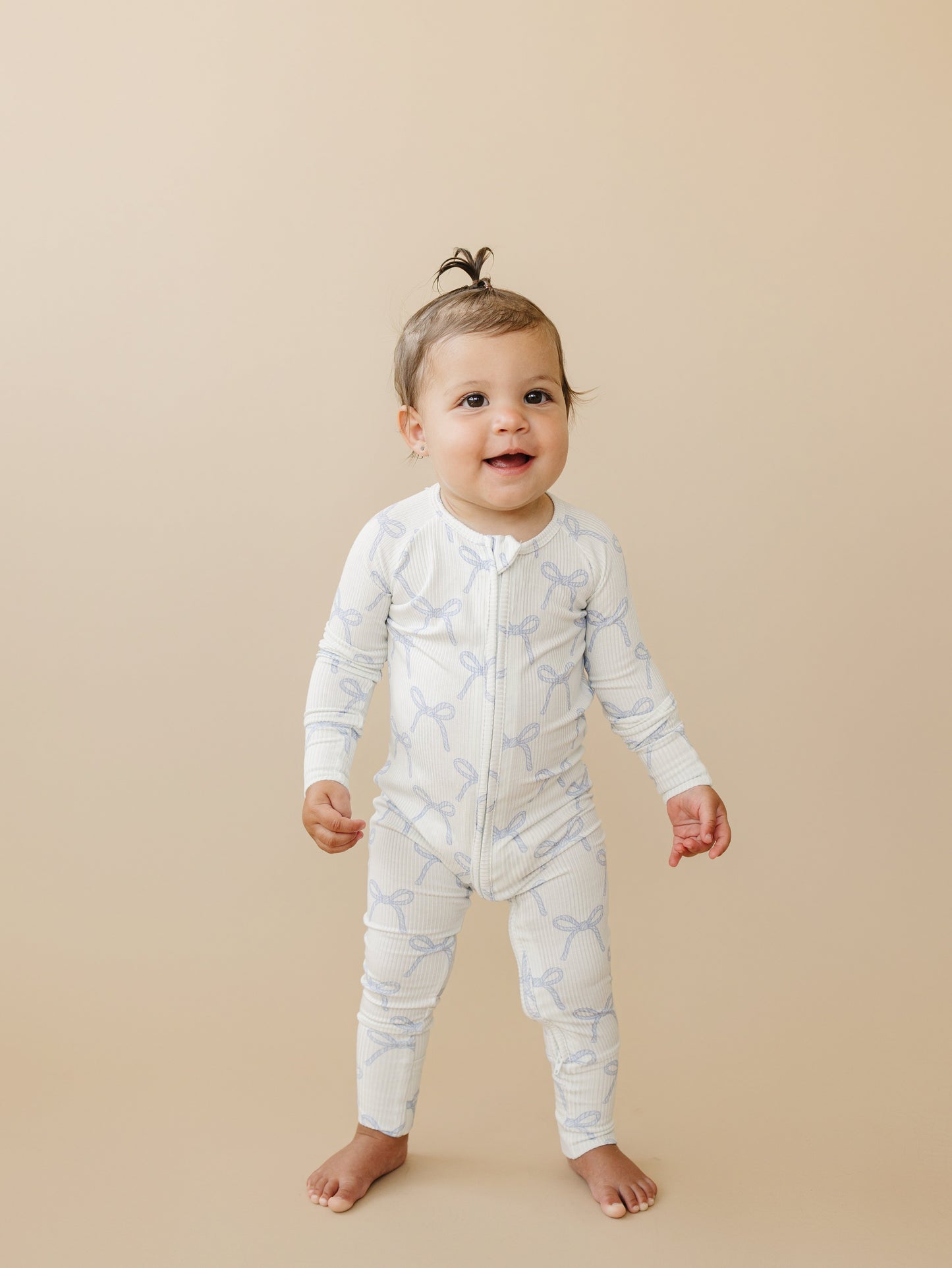Blue Belle Ribbed Bamboo Zippy Pajamas